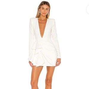 Michael Costello White Backless Dress